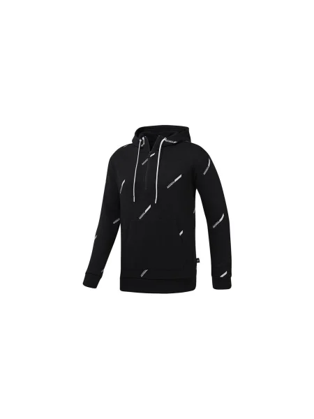 Hanorac cu glugă Reebok Sport din fleece negru