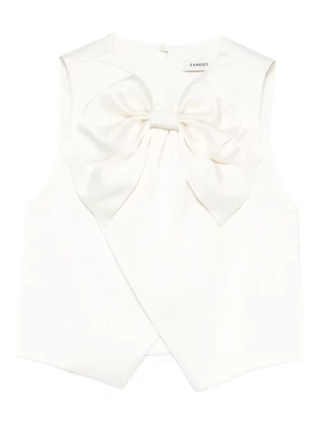 Top Sandro cu funde din satin