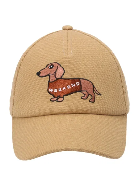 Weekend Max Mara Șapcă GUFO maro cămilă / maro / brocart alb