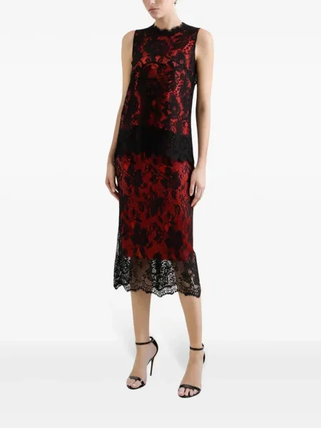 Top Dolce & Gabbana cu model floral din dantelă negru