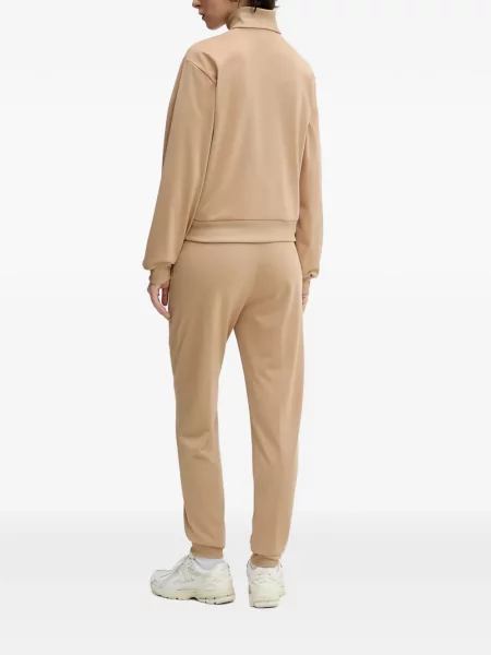 Komplet dresowy Adidas koronkowy sznurowany w paski różowy