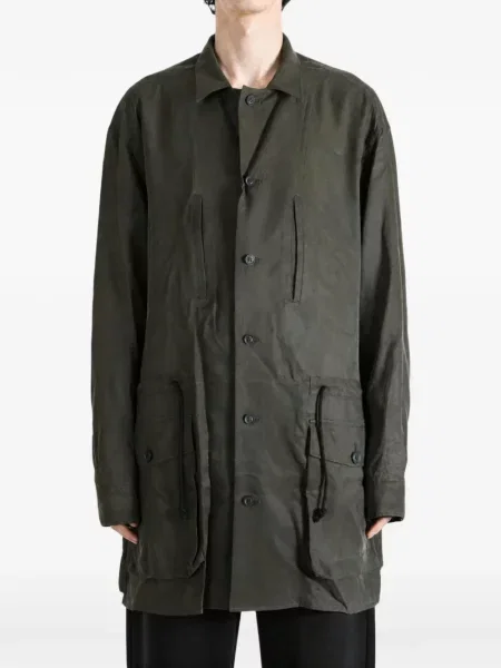 Lung cămașă Yohji Yamamoto cu cordon verde