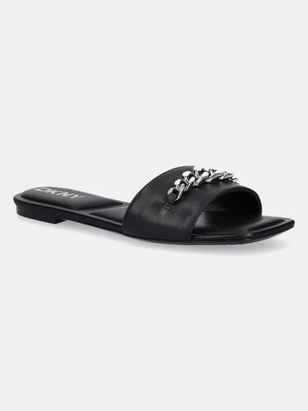 Kožené pantofle Dkny Dania černá
