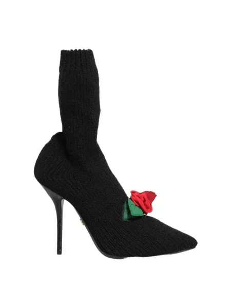 Botki Dolce And Gabbana wełniane czarne