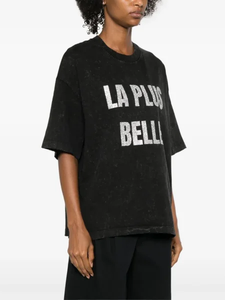 Tricou Loulou cu imagine negru