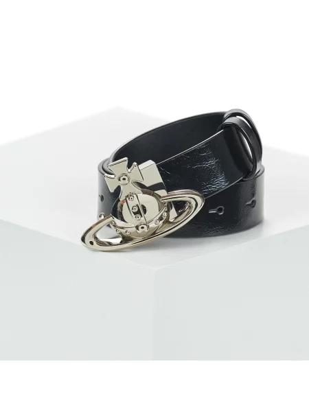 Cu centură reversibil curea Vivienne Westwood cu cataramă negru
