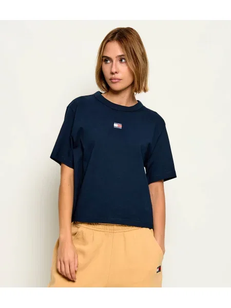 Tommy Jeans Tricou noapte / roșu / alb albastru