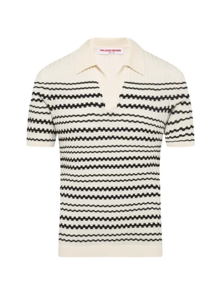 Tricou Orlebar Brown cu dungi alb