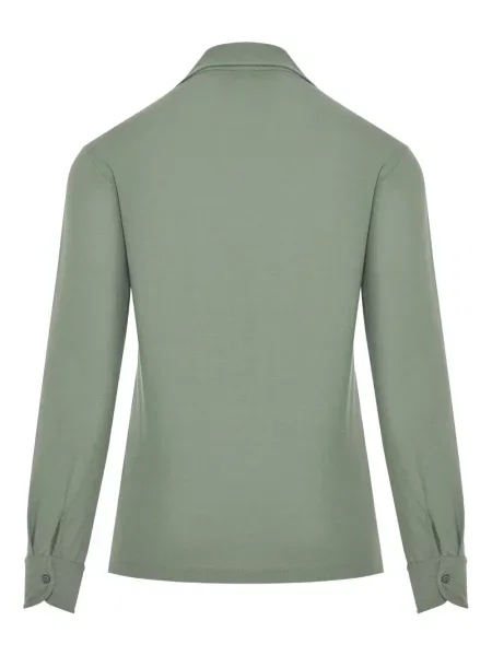 Lung tricou polo Zanone verde