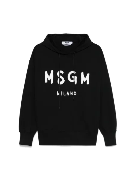 Bluza z kapturem Msgm z kapturem czarna