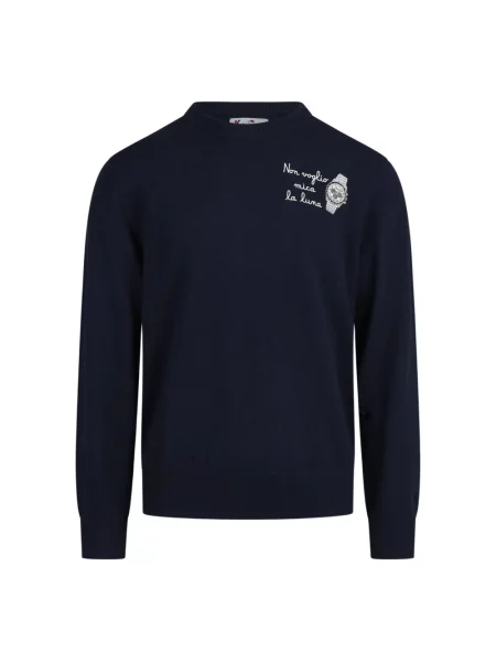 Sweter Mc2 Saint Barth wełniany niebieski
