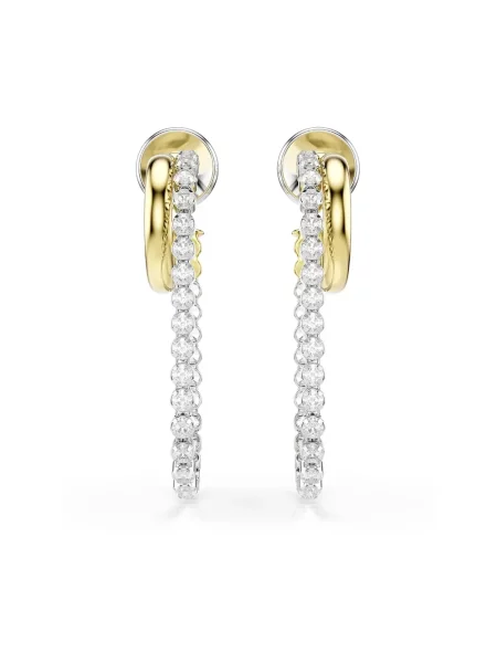 Swarovski kolczyki z cyrkonią HYPERBOLA szare