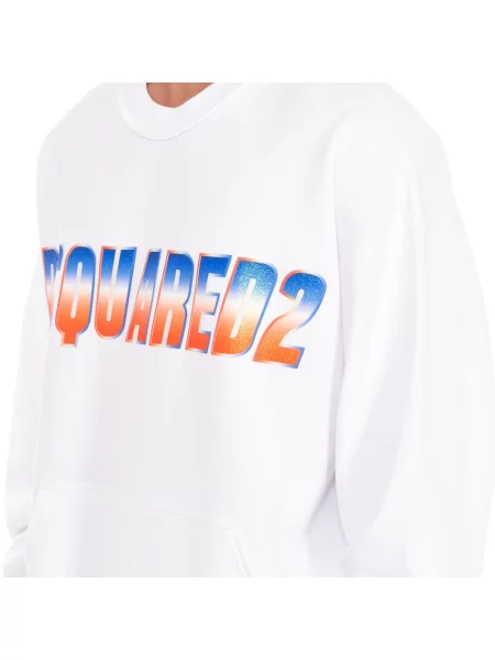 Bluza Dsquared2 z długim rękawem z logo biała