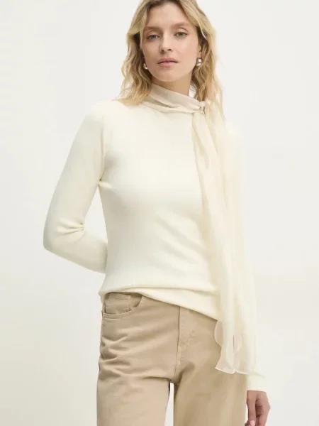 Пуловер Answear Lab дамски бежово