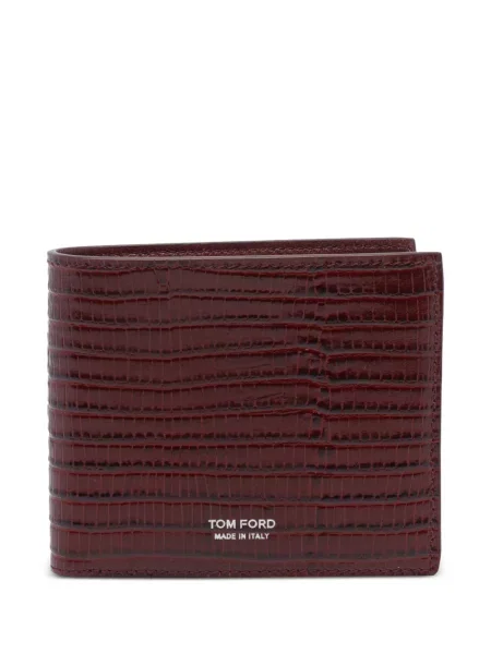 Bőr pénztárca Tom Ford piros