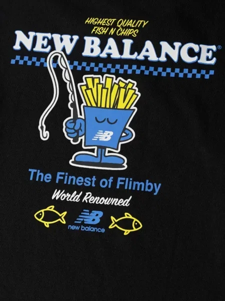 Мрежест елек New Balance бродиран черно