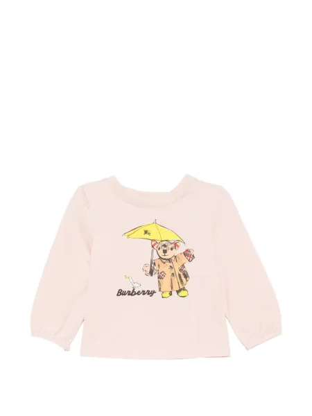 Koszulka dziecięca Burberry różowa