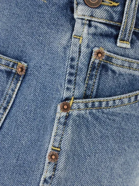 Pantaloni scurți din denim Moschino albastru