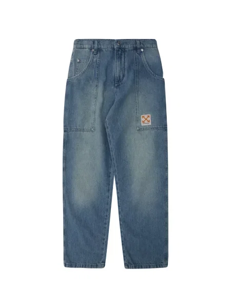 Spodnie cargo dziecięce Off-white białe