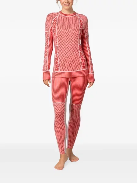 Leggings Kari Traa cu imprimeu geometric roz