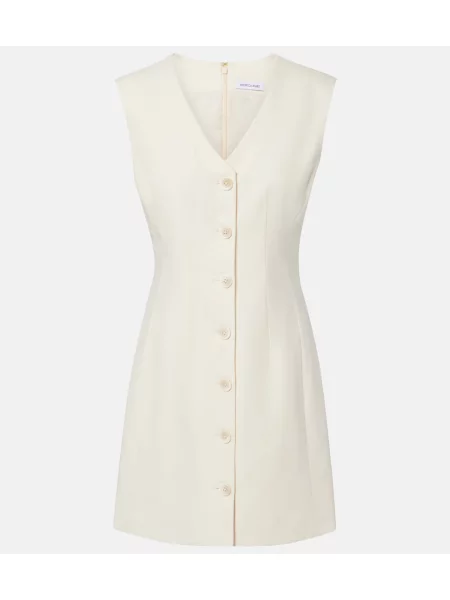 Rochie Veronica Beard din țesătură twill alb
