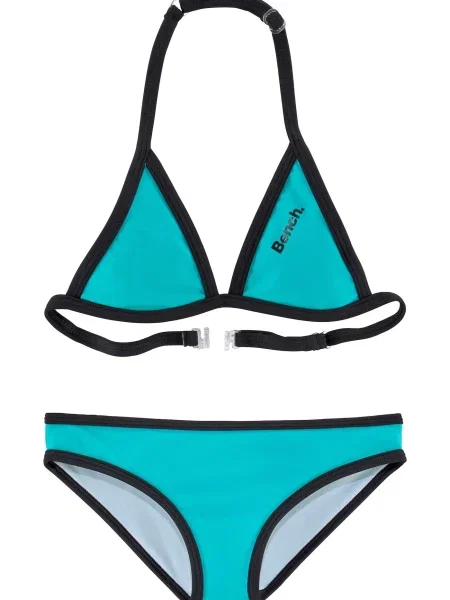 BENCH Costum de baie două piese turcoaz negru