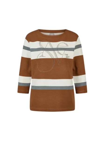 Dzianinowy sweter Rabe brązowy