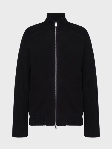 Вовняний кардиган Boss чорний