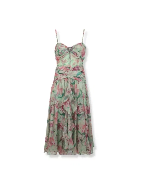 Sukienka midi Patbo w kwiatki