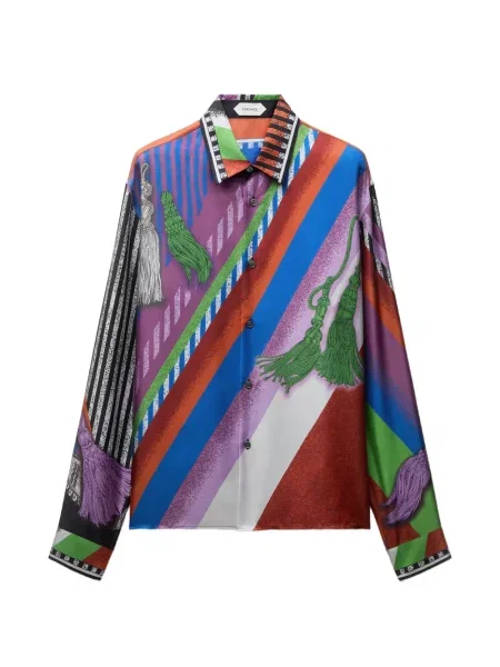 Cămașă Versace cu imagine albastru
