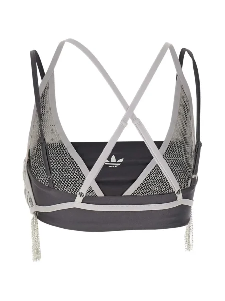 Класически шорти Adidas на райета с ресни кафяво