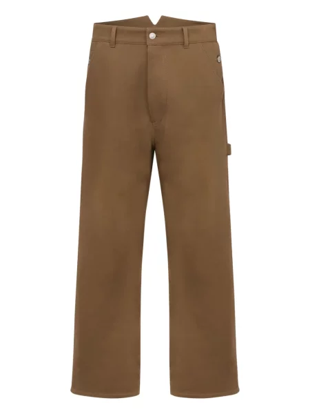 Kalhoty Moschino na ramínka hnědé