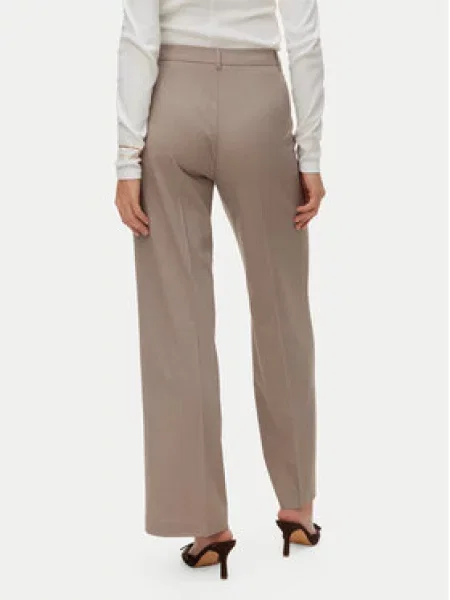 Vero Moda Medžiaginės kelnės Texas Straight Fit smėlio
