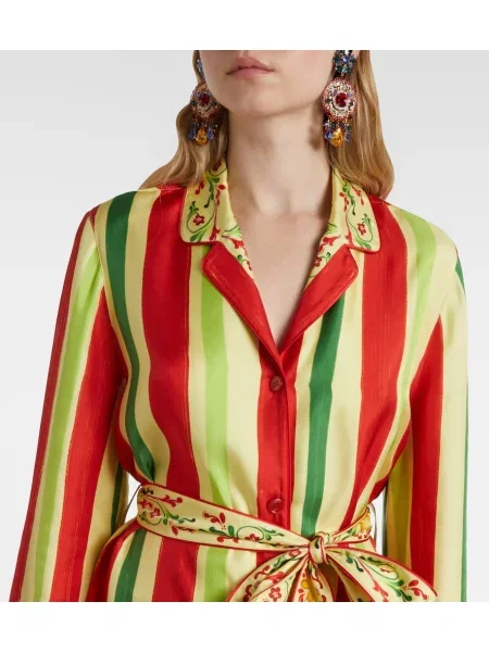 Cămașă Dolce&gabbana de mătase cu dungi