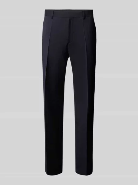 Spodnie do garnituru o kroju regular fit w kant model ‘Lenon’ Boss granatowe