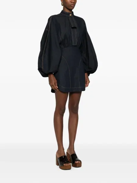 Rochie din denim Zimmermann de costum albastru