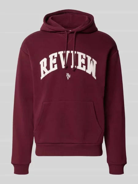 Bluza z kapturem o kroju relaxed fit z mieszanki bawełny z wyhaftowanym logo Review