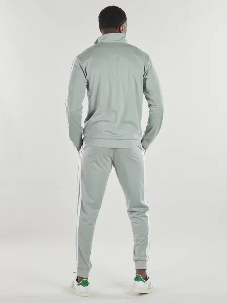 Csíkos futó öltöny melegítő szett Adidas szürke