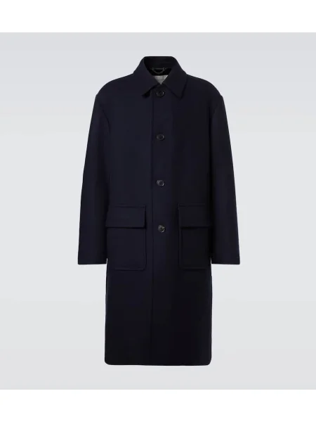 Palton Dries Van Noten de lână albastru