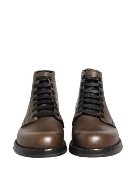 Cizme scurte Dolce & Gabbana din piele maro
