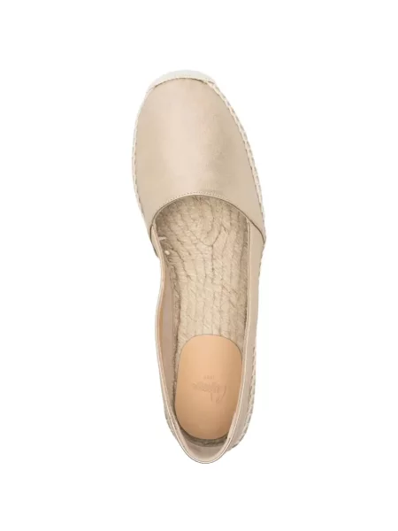 Espadrile Castaner fără toc auriu