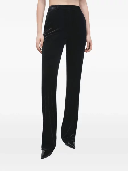 Pantaloni Patrizia Pepe de catifea negru