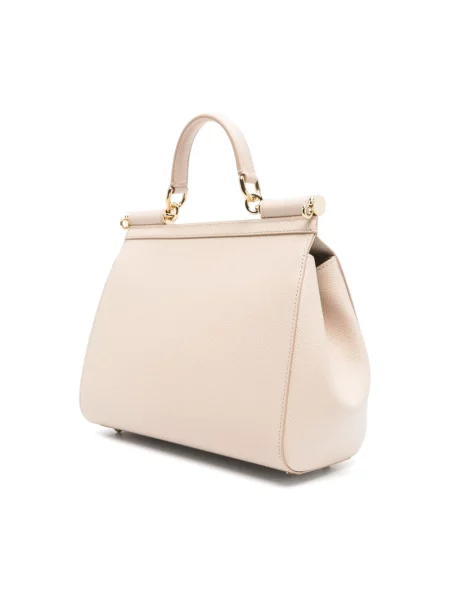 Torebka Dolce And Gabbana skórzana beżowa