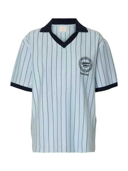 SELECTED Tricou SLHJACKIE bleumarin / deschis albastru