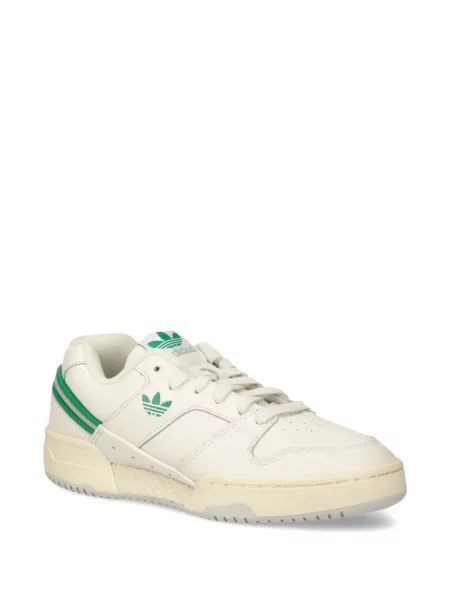 Geacă Adidas cu șireturi cu dungi cu platformă alb