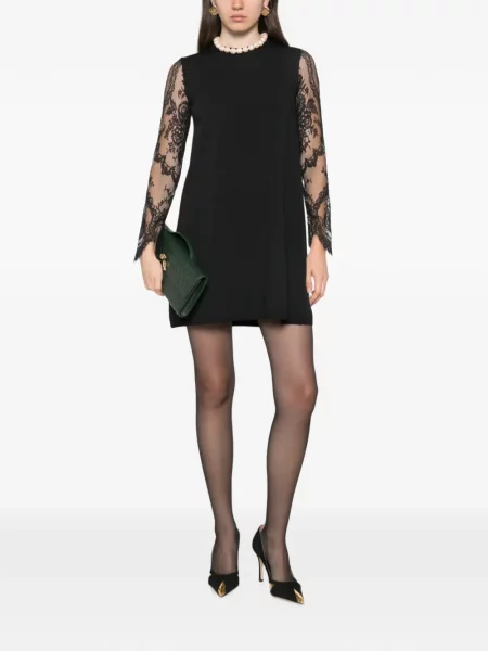 Rochie mini Valentino Garavani din dantelă negru