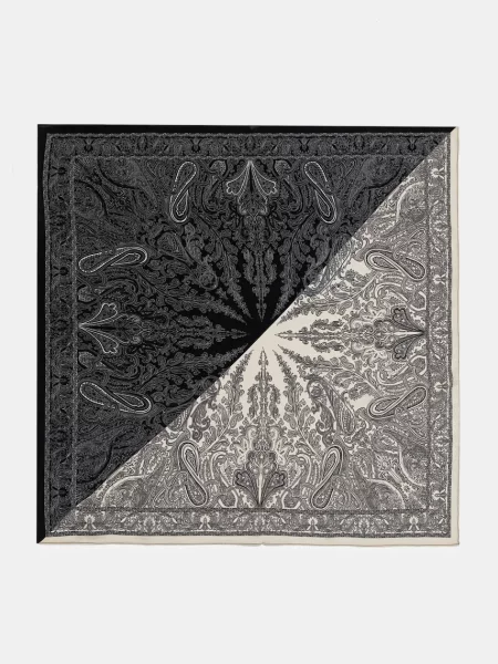 Svilena marama Answear.LAB za žene s uzorkom crna