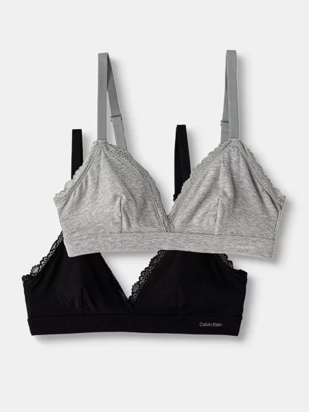 Calvin Klein Underwear trojuholníková podprsenka s elastanom sivá