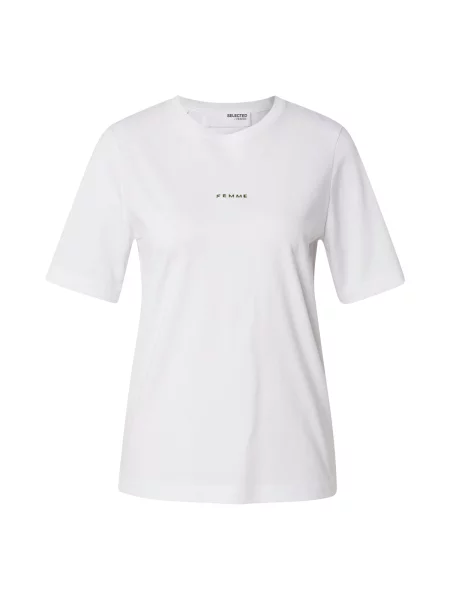 SELECTED FEMME Tricou SLFSIGNE-HANKIE verde alb