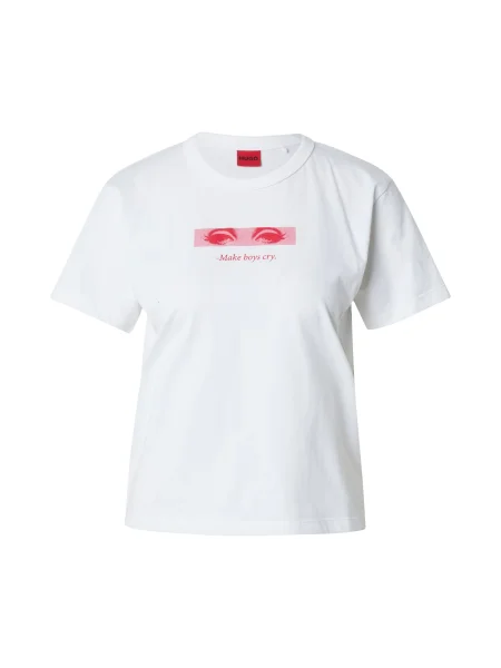 HUGO Majica Regular Fit bela